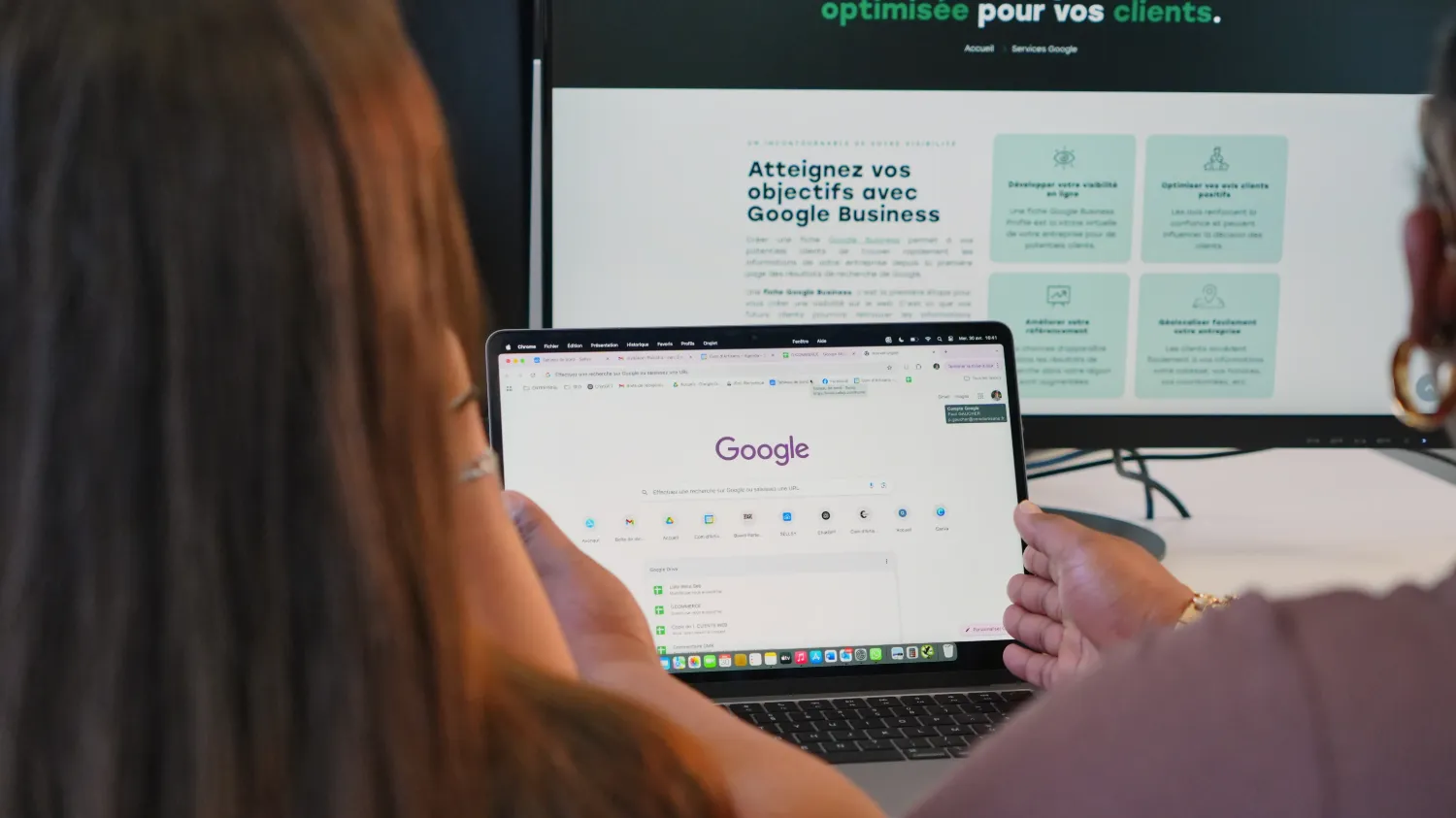 En situation de création de site
